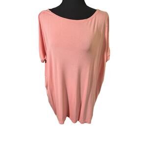 PIKO 1988 Bamboo Peach Tunic Top Large Soft Sustainable Organic Shirt Artsy